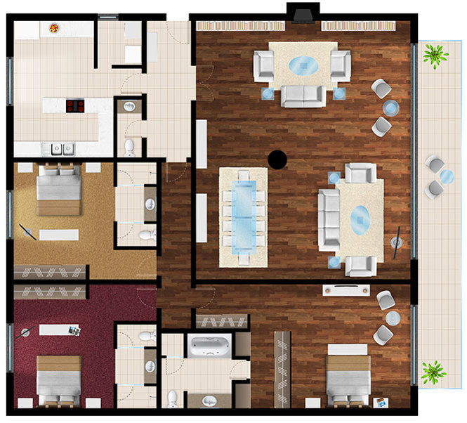 Apartamento de 3 habitaciones